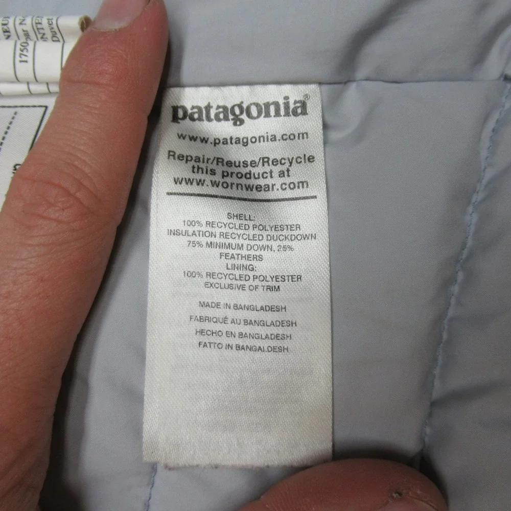Patagonia Down Sweater Jacket Kids XL 14 Blue‎ Light Pack Insulated Quilted Puff